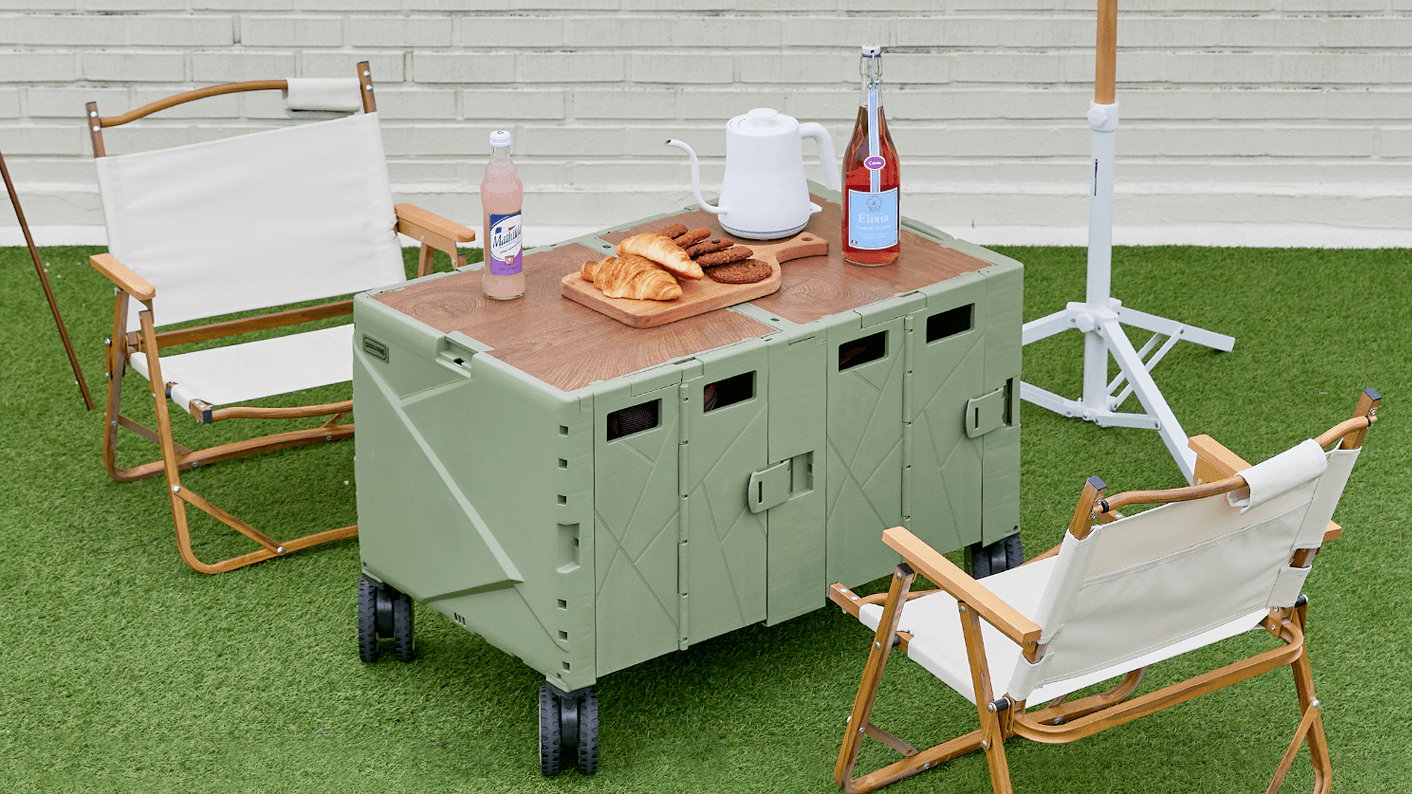 CODE LIVING 可擴充式折疊收納手推車